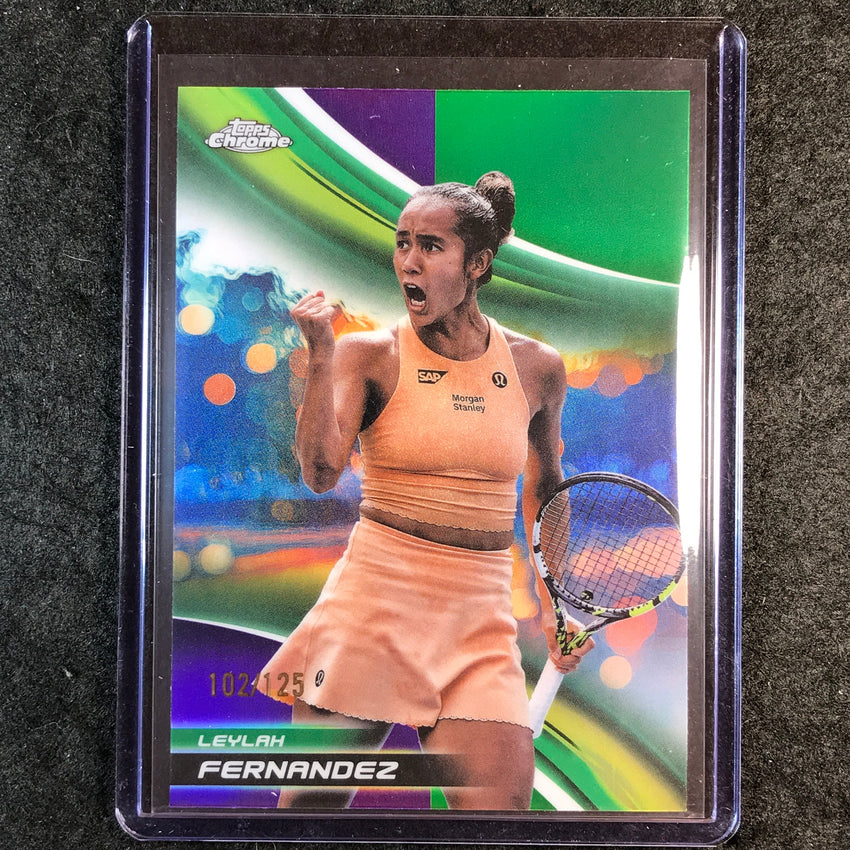2025 Topps Chrome Tennis LEYLAH FERNANDEZ Purple/Green /125 #53