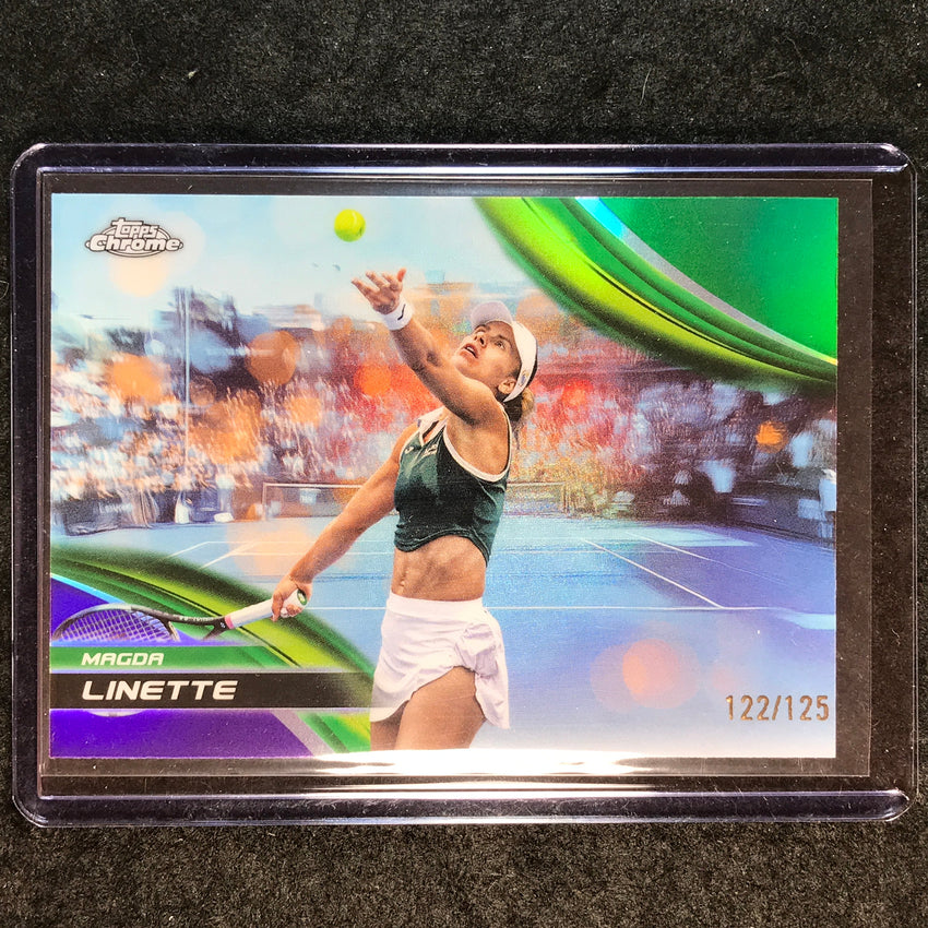 2025 Topps Chrome Tennis MAGDA LINETTE Purple/Green /125 #60