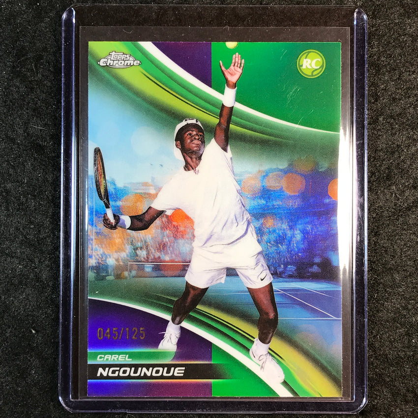 2025 Topps Chrome Tennis CAREL NGOUNOUE Rookie Purple/Green /125 #61