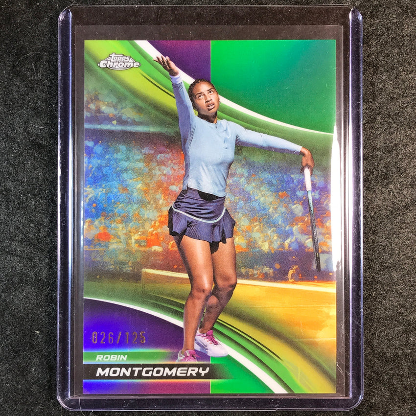 2025 Topps Chrome Tennis ROBIN MONTGOMERY Purple/Green /125 #133