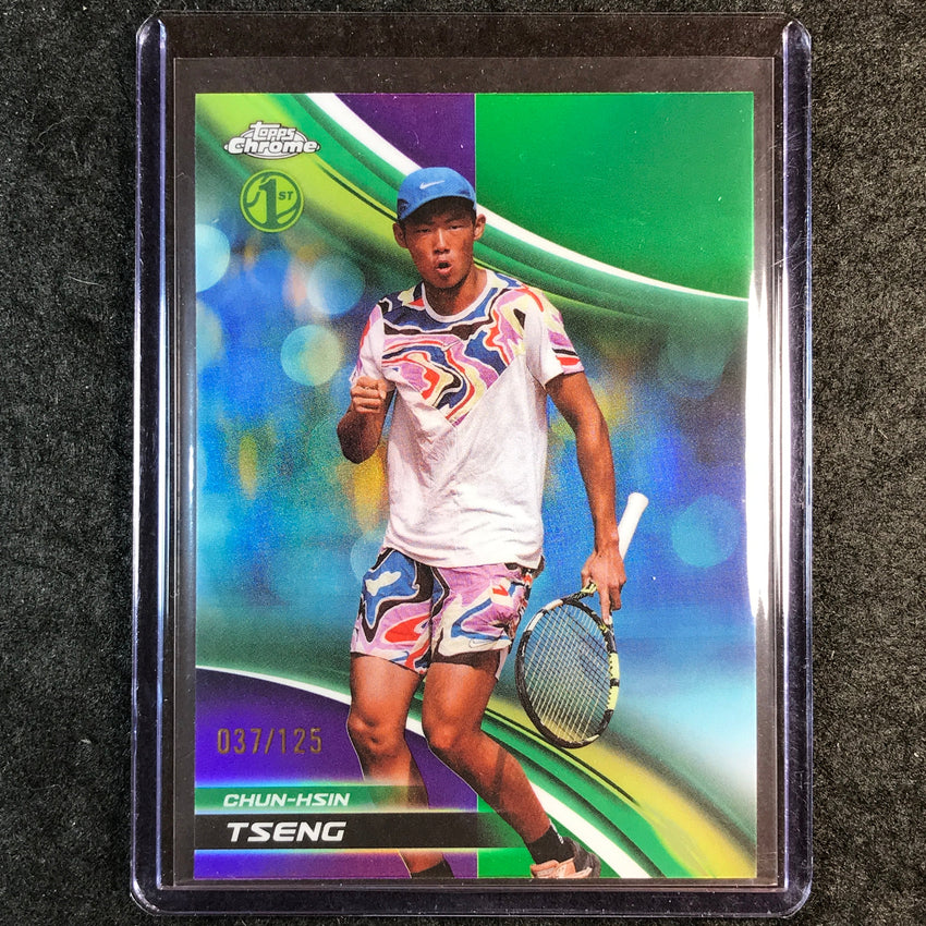 2025 Topps Chrome Tennis CHUN-HSIN TSENG 1st Purple/Green /125 #148