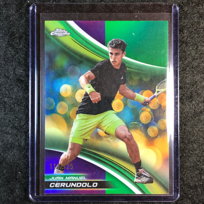2025 Topps Chrome Tennis JUAN MANUEL CERUNDOLO Purple/Green /125 #173