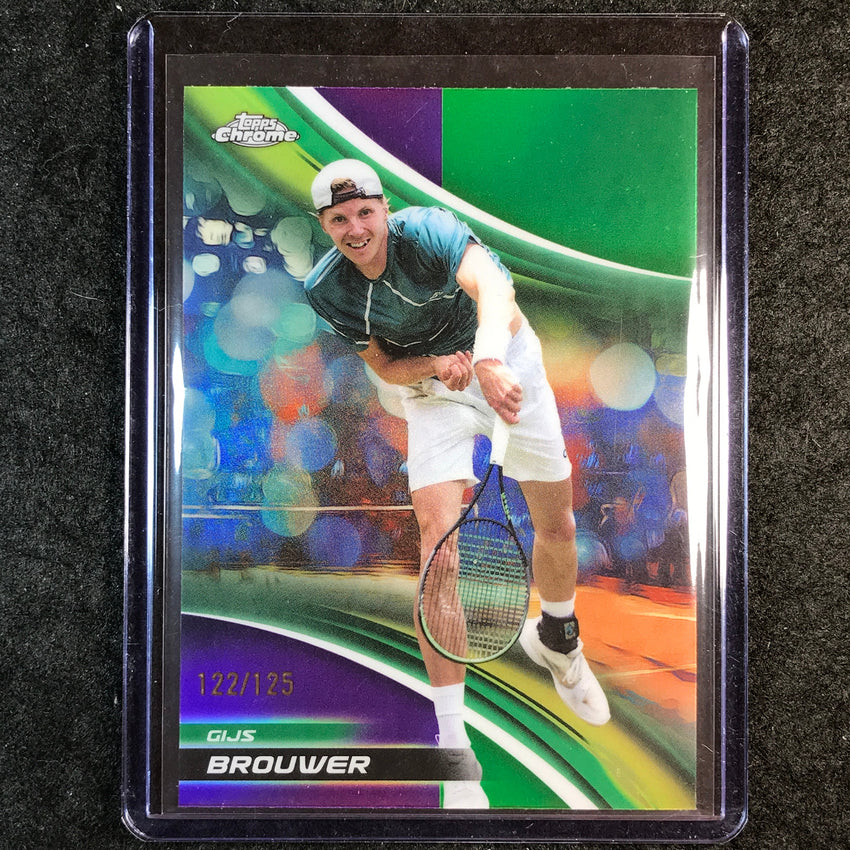 2025 Topps Chrome Tennis GIJS BROUWER Purple/Green /125 #191