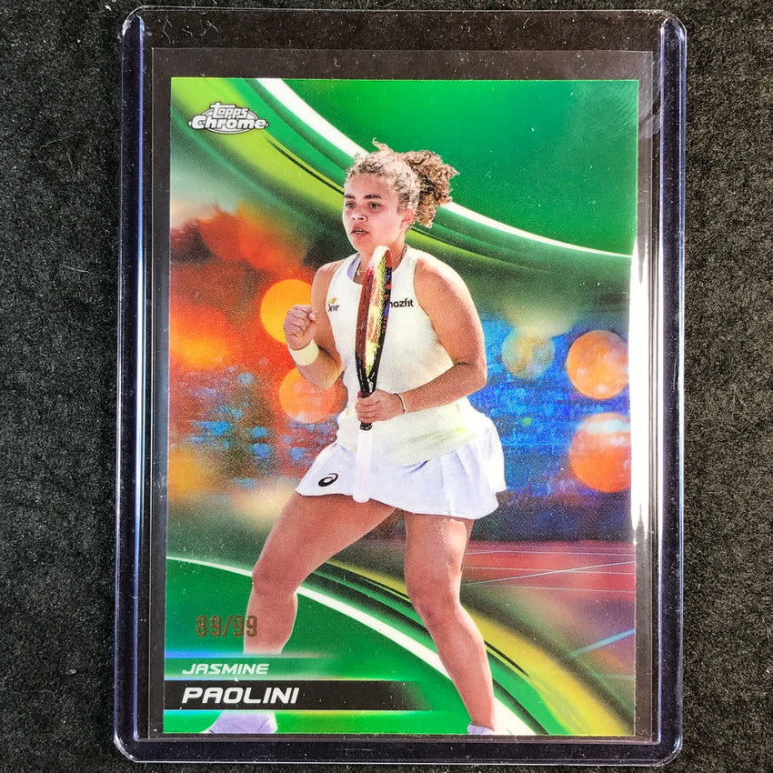 2025 Topps Chrome Tennis JASMINE PAOLINI Green 89/99 #6