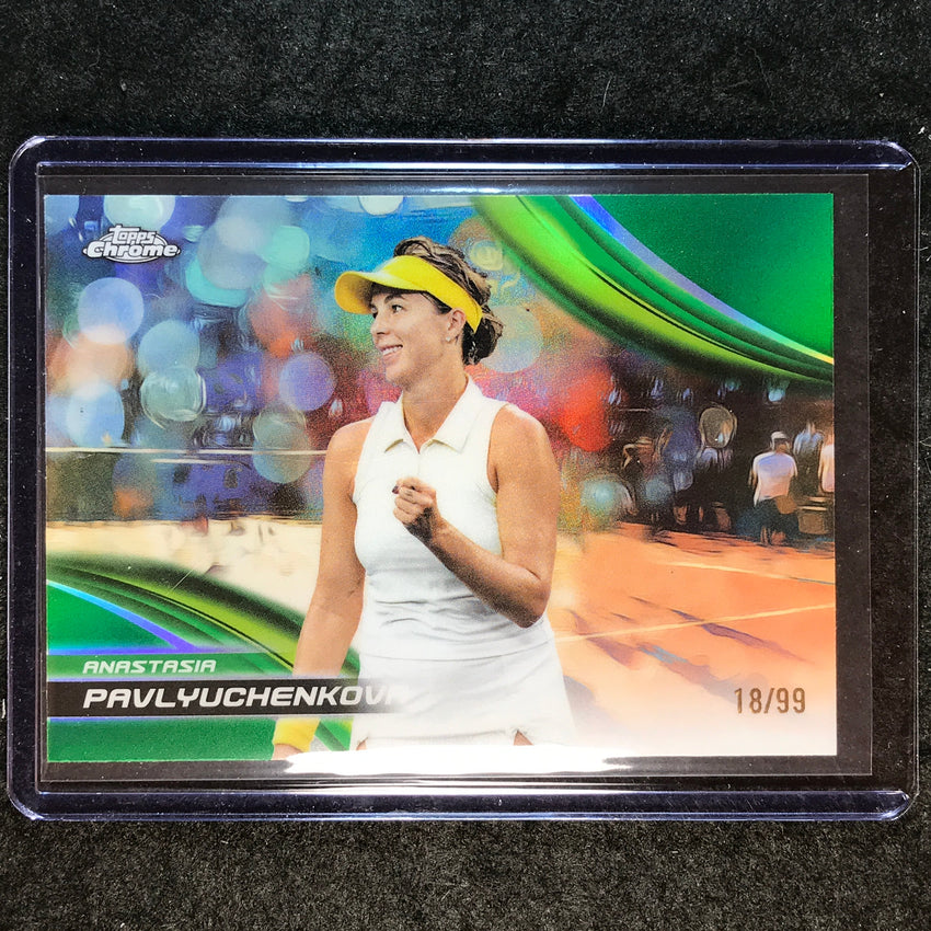 2025 Topps Chrome Tennis ANASTASIA PAVLYUCHENKOVA Green 18/99 #47