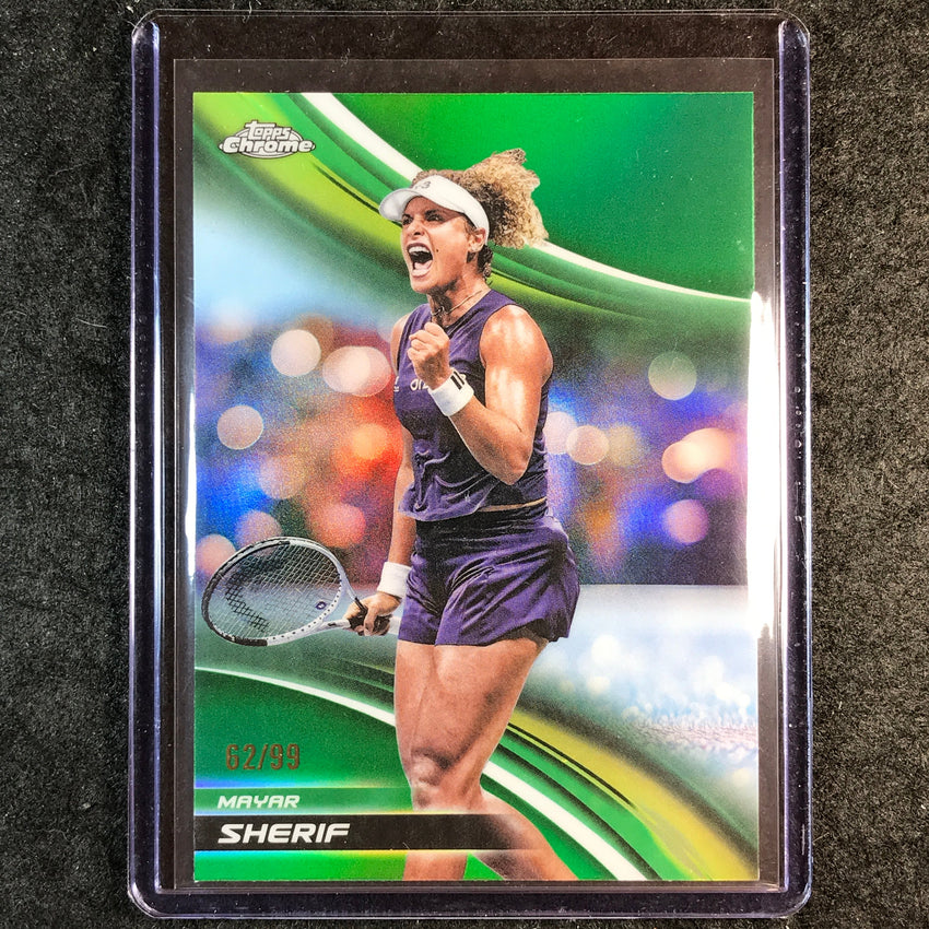 2025 Topps Chrome Tennis MAYAR SHERIF Green 62/99 #121