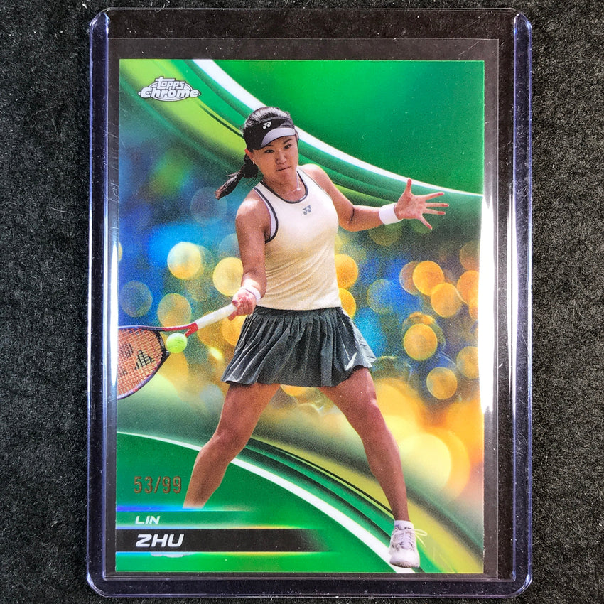 2025 Topps Chrome Tennis LIN ZHU Green 53/99 #129