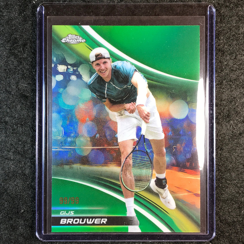 2025 Topps Chrome Tennis GIJS BROUWER Green 99/99 #191
