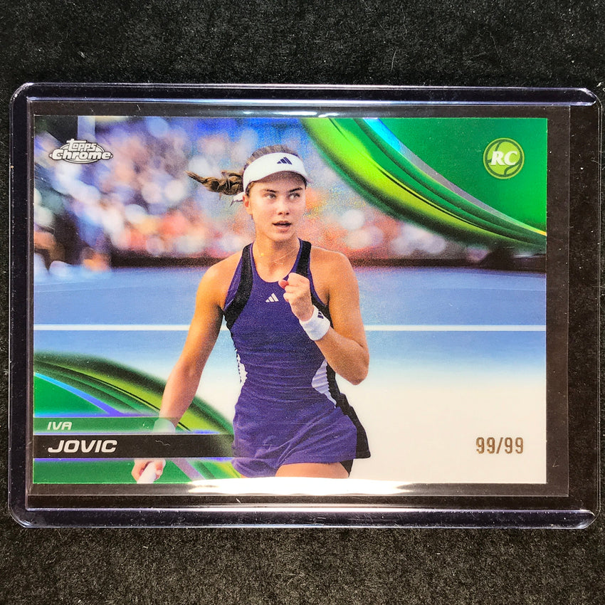 2025 Topps Chrome Tennis IVA JOVIC Rookie Green 99/99 #208