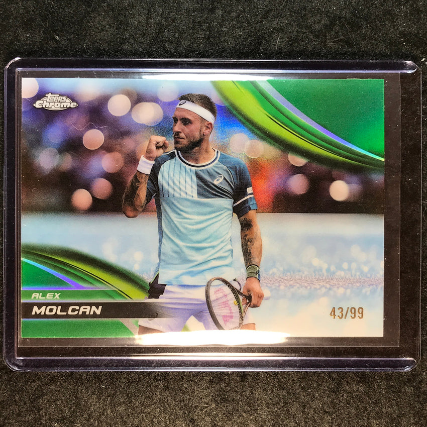 2025 Topps Chrome Tennis ALEX MOLCAN Green 43/99 #221