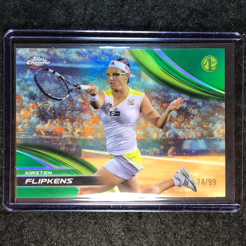 2025 Topps Chrome Tennis KIRSTEN FLIPKENS 1st Green 74/99 #255