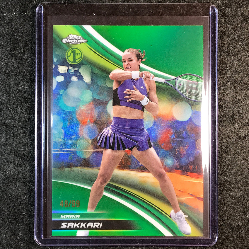 2025 Topps Chrome Tennis MARIA SAKKARI 1st Green 48/99 #285