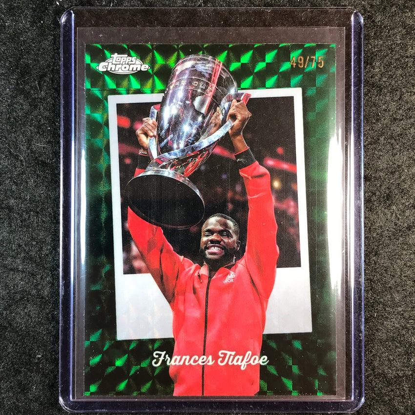 2025 Topps Chrome Tennis FRANCES TIAFOE Captured Green Geometric 49/75