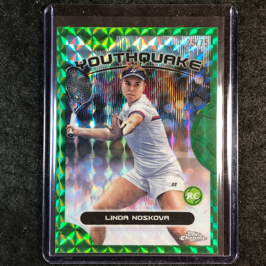 2025 Topps Chrome Tennis LINDA NOSKOVA Youthquake Rookie Green Geometric 25/75
