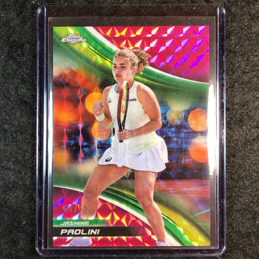 2025 Topps Chrome Tennis JASMINE PAOLINI Pink Geometric 64/65