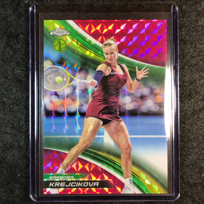 2025 Topps Chrome Tennis BARBORA KREJCIKOVA 1st Pink Geometric 62/65
