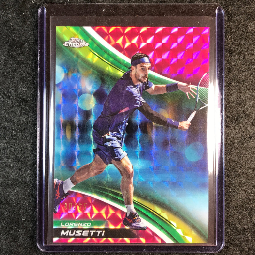 2025 Topps Chrome Tennis LORENZO MUSETTI Pink Geometric 40/65