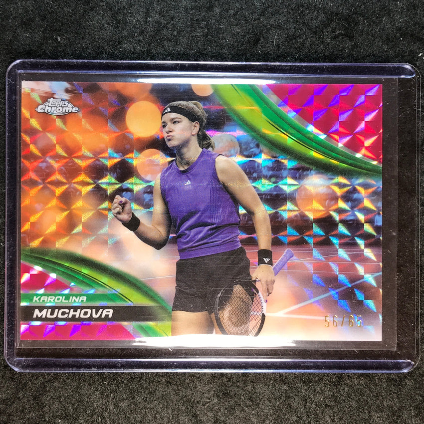 2025 Topps Chrome Tennis KAROLINA MUCHOVA Pink Geometric 56/65