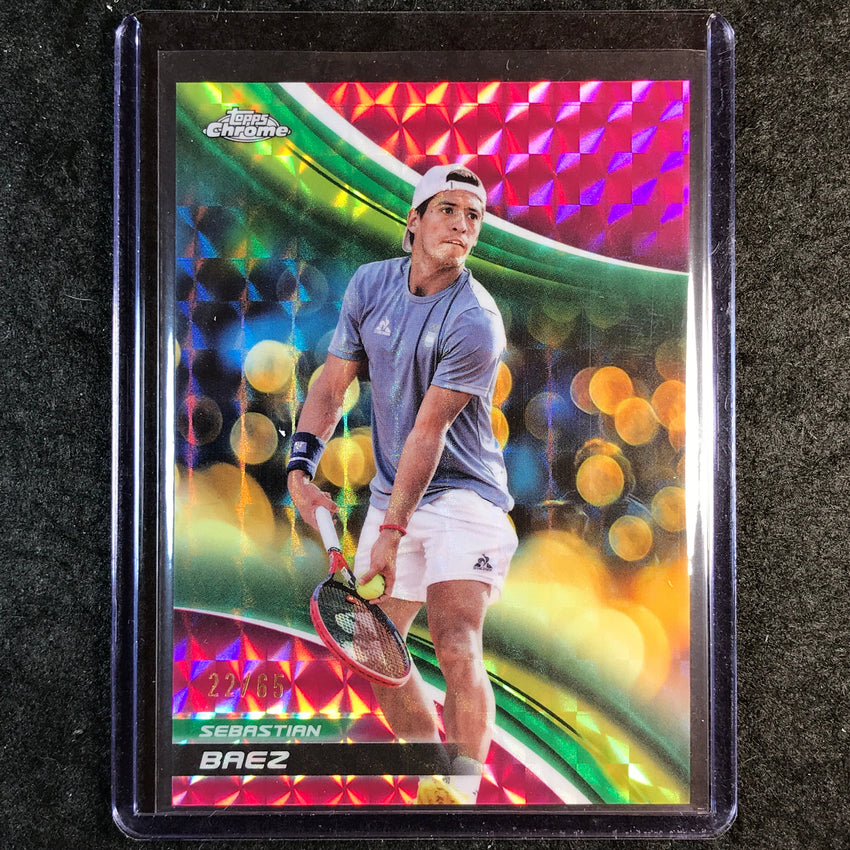 2025 Topps Chrome Tennis SEBASTIAN BAEZ Pink Geometric 22/65