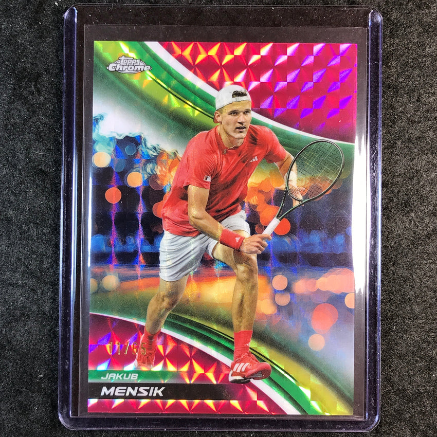 2025 Topps Chrome Tennis JAKUB MENSIK Pink Geometric 11/65