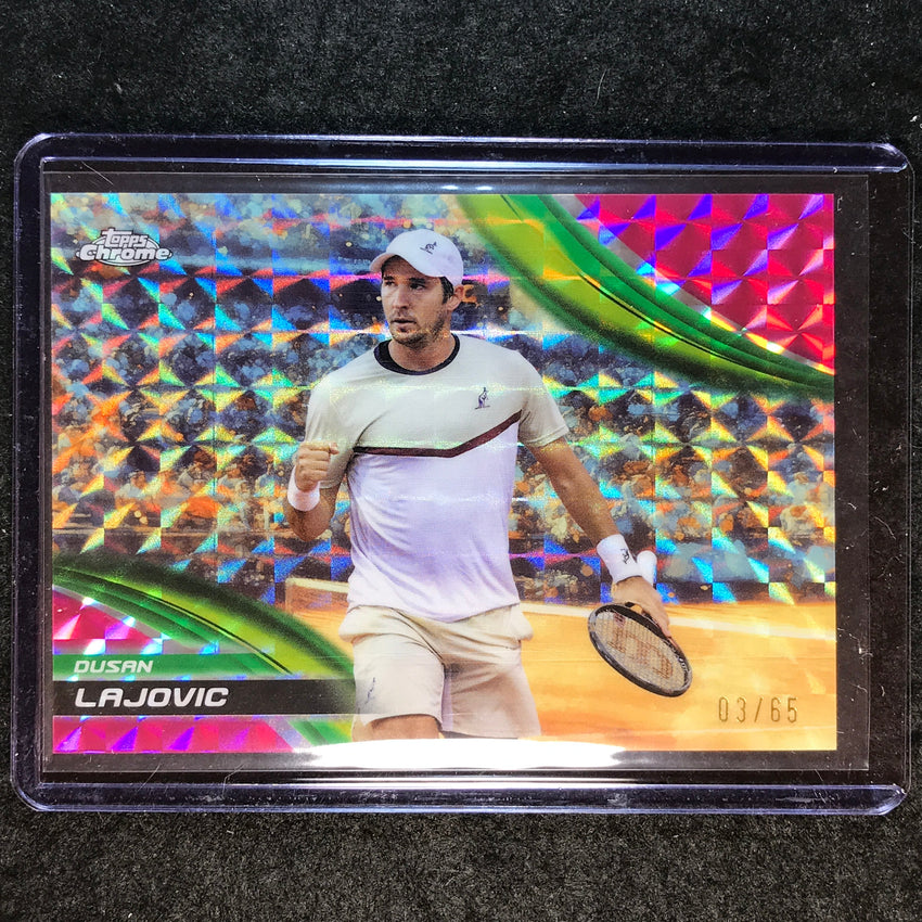 2025 Topps Chrome Tennis DUSAN LAJOVIC Pink Geometric 3/65