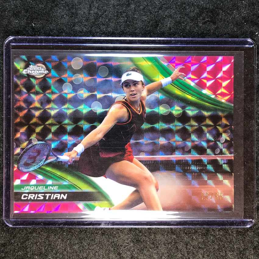 2025 Topps Chrome Tennis JAQUELINE CRISTIAN Pink Geometric 10/65