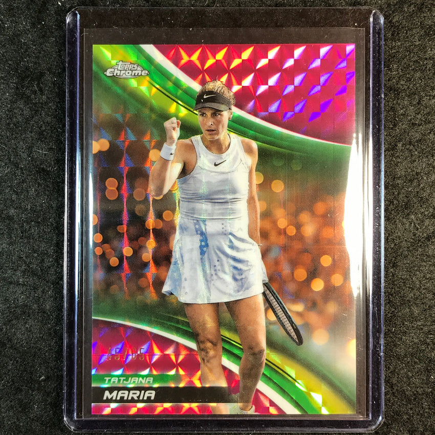 2025 Topps Chrome Tennis TATJANA MARIA Pink Geometric 45/65