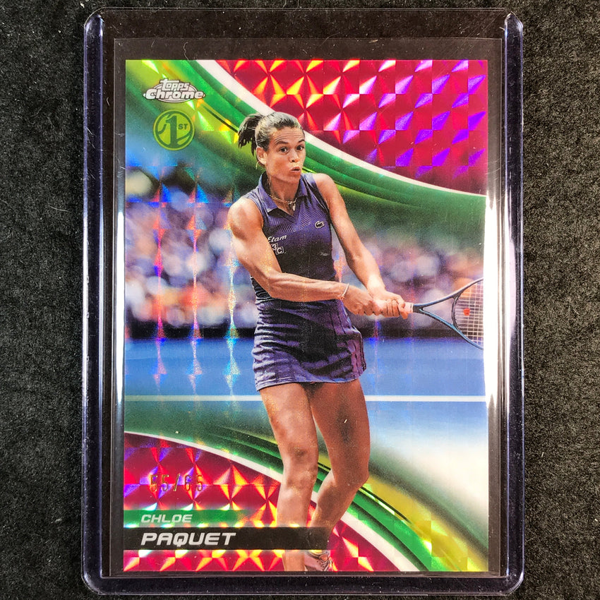 2025 Topps Chrome Tennis CHLOE PAQUET 1st Pink Geometric 55/65