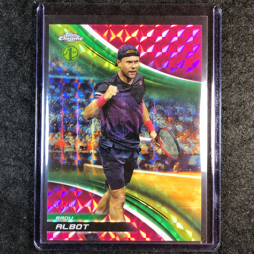 2025 Topps Chrome Tennis RADU ALBOT 1st Pink Geometric 4/65