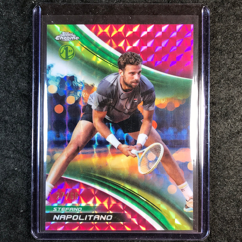 2025 Topps Chrome Tennis STEFANO NAPOLITANO 1st Pink Geometric 27/65