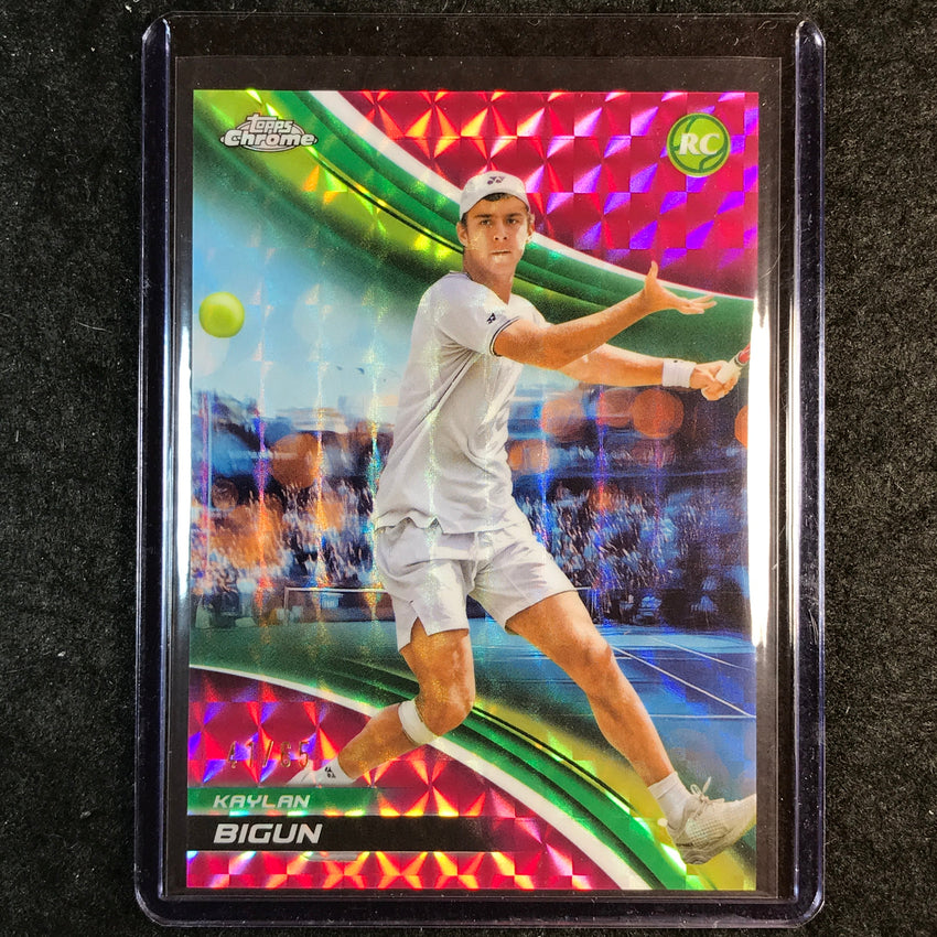 2025 Topps Chrome Tennis KAYLAN BIGUN Rookie Pink Geometric 41/65