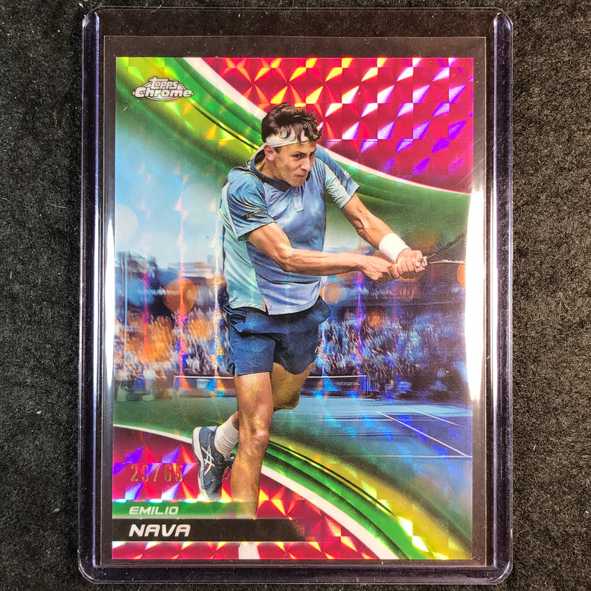 2025 Topps Chrome Tennis EMILIO NAVA Pink Geometric 29/65