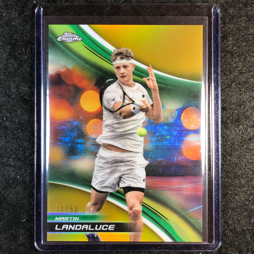 2025 Topps Chrome Tennis MARTIN LANDALUCE Gold Refractor 31/50