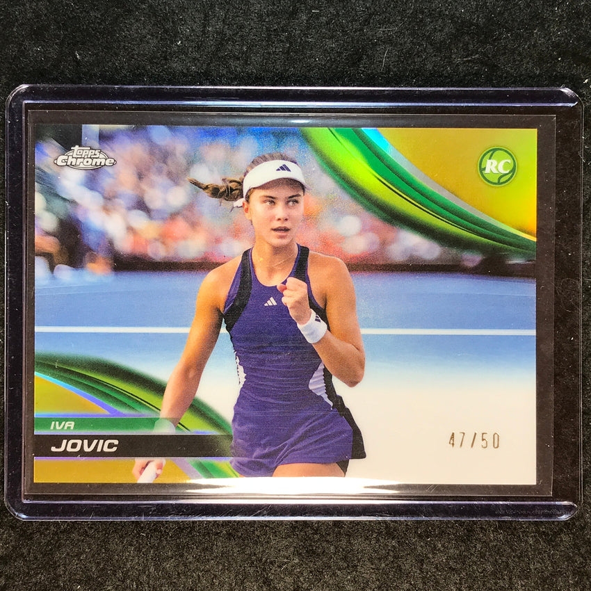 2025 Topps Chrome Tennis IVA JOVIC Rookie Gold Refractor 47/50