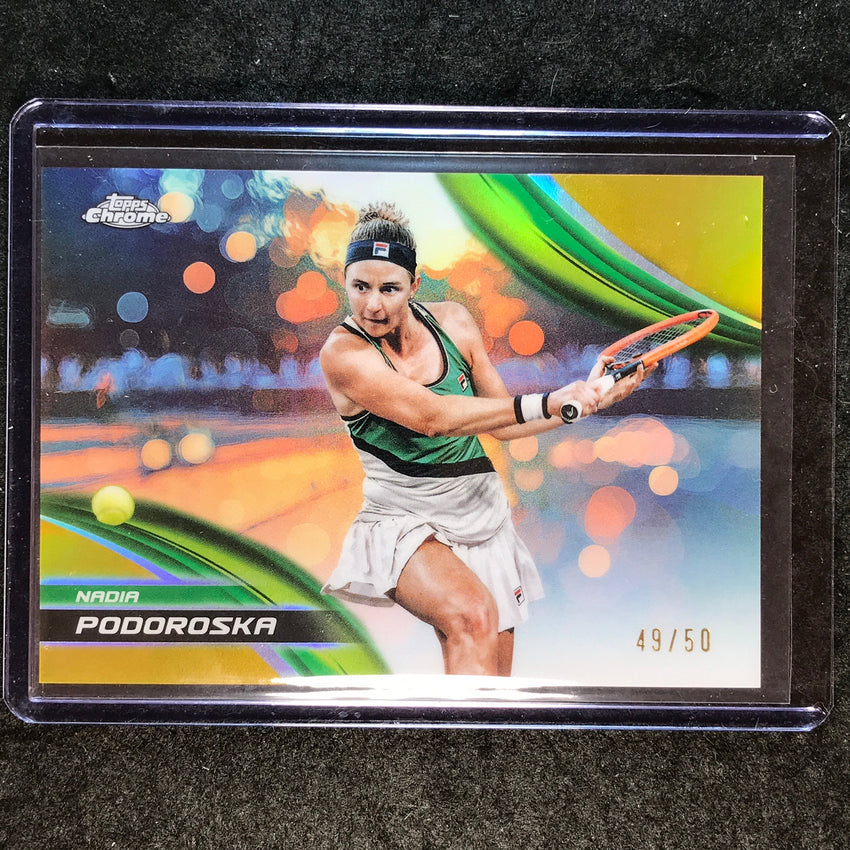 2025 Topps Chrome Tennis NADIA PODOROSKA Gold Refractor 49/50