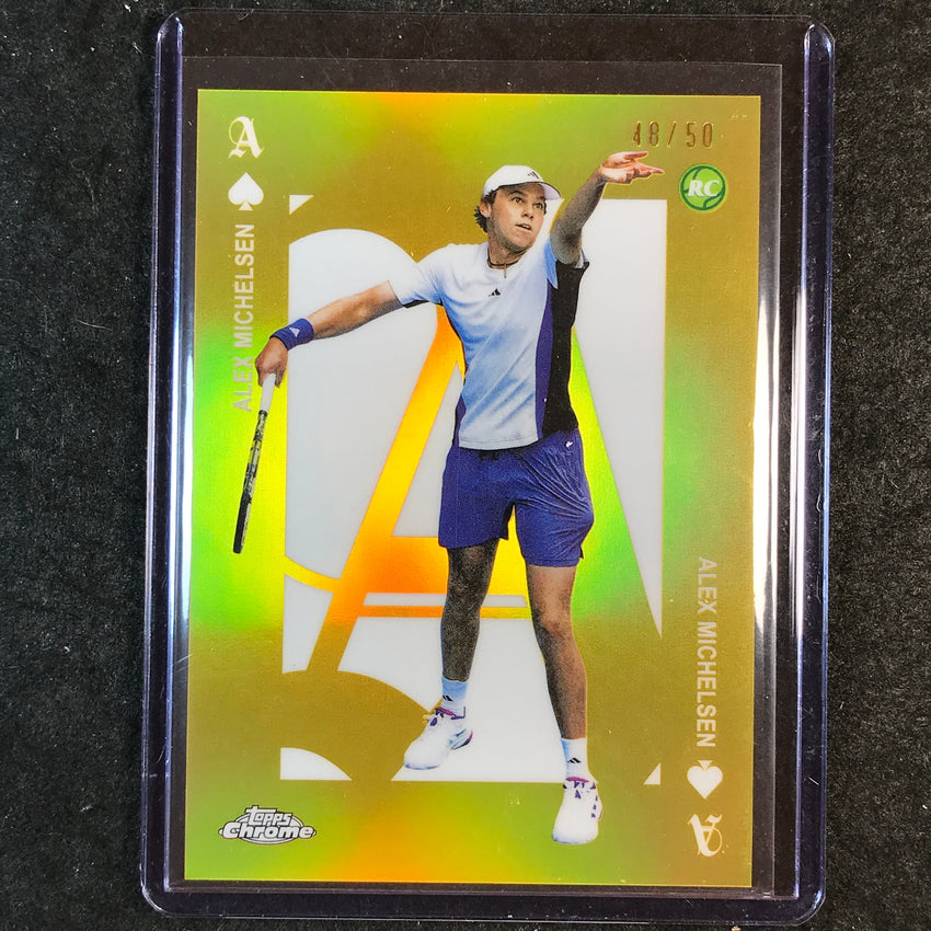2025 Topps Chrome Tennis ALEX MICHELSEN Rookie Aces Gold Refractor 48/50