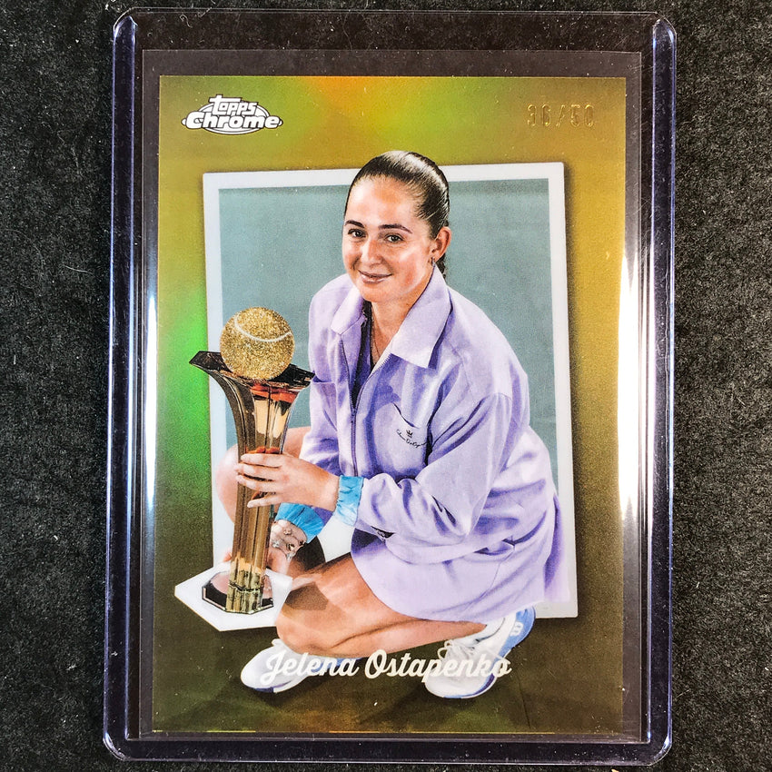 2025 Topps Chrome Tennis JELENA OSTAPENKO Captured Gold Refractor 36/50