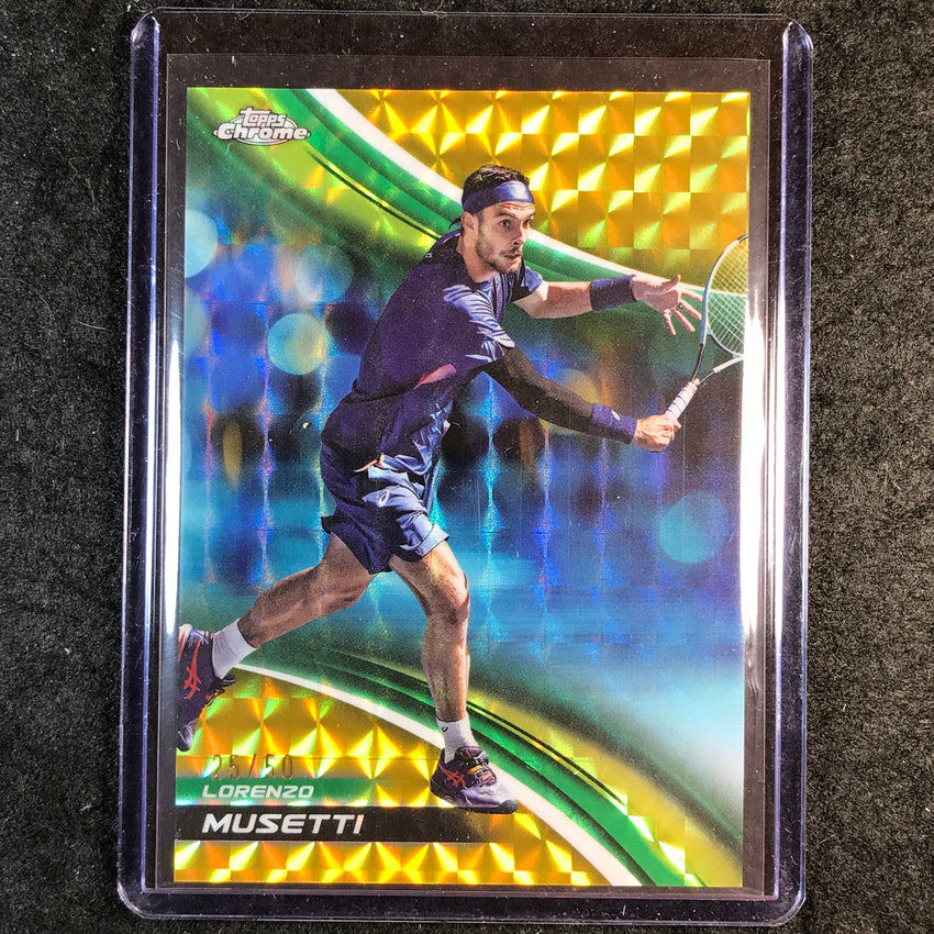 2025 Topps Chrome Tennis LORENZO MUSETTI Gold Geometric 25/50