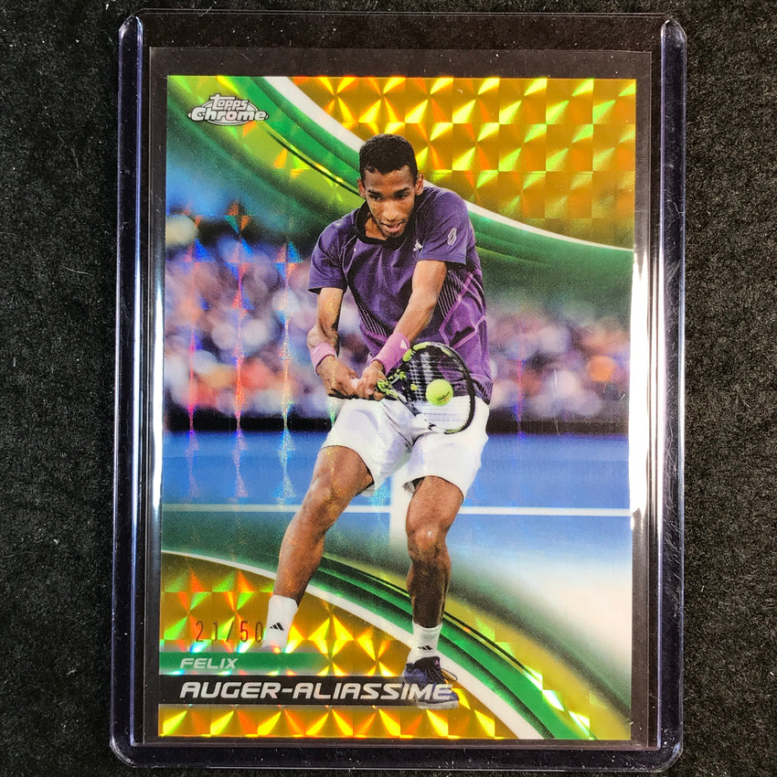 2025 Topps Chrome Tennis FELIX AUGER-ALIASSIME Gold Geometric 21/50