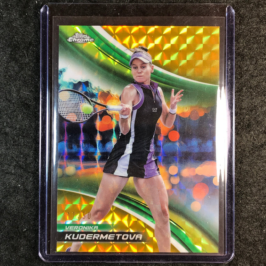 2025 Topps Chrome Tennis VERONIKA KUDERMETOVA Gold Geometric 17/50