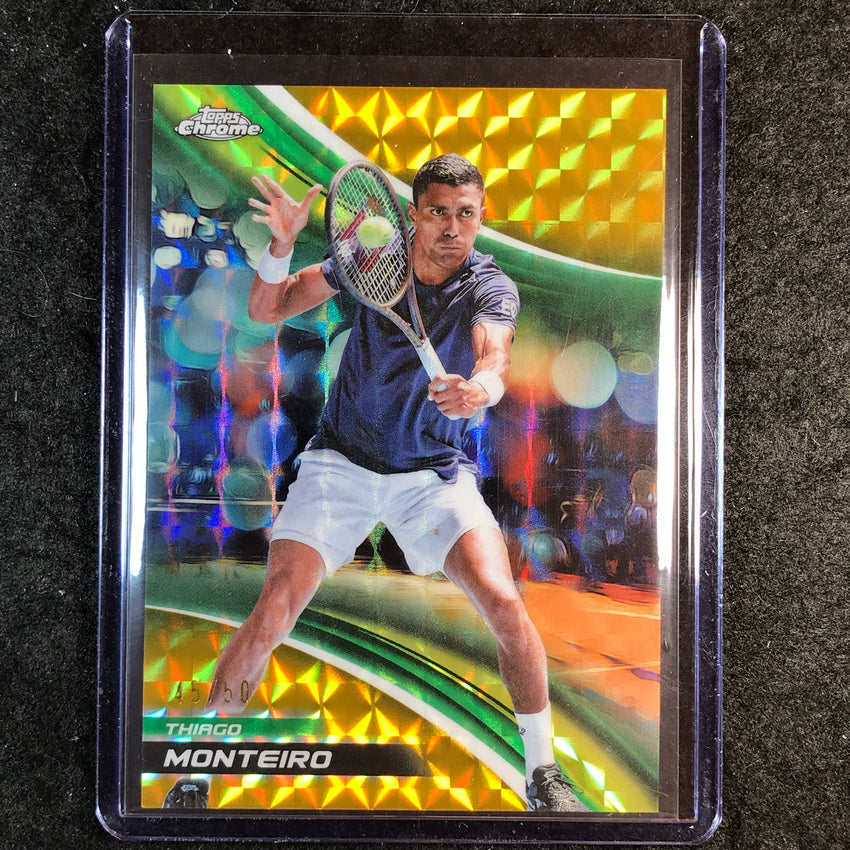 2025 Topps Chrome Tennis THIAGO MONTEIRO Gold Geometric 45/50