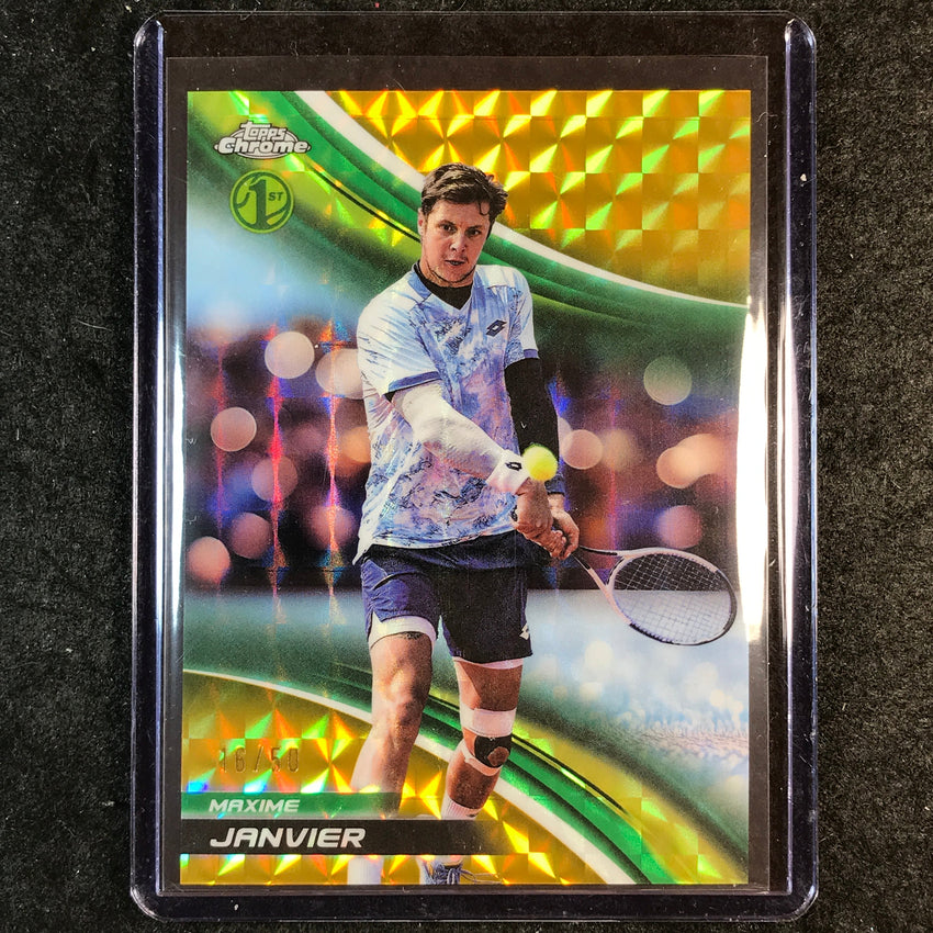 2025 Topps Chrome Tennis MAXIME JANVIER 1st Gold Geometric 16/50