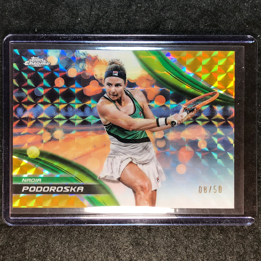 2025 Topps Chrome Tennis NADIA PODOROSKA Gold Geometric 8/50