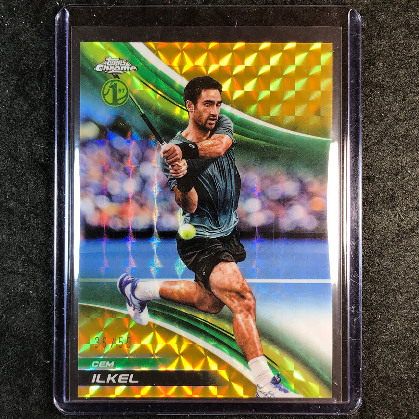 2025 Topps Chrome Tennis CEM ILKEL 1st Gold Geometric 36/50