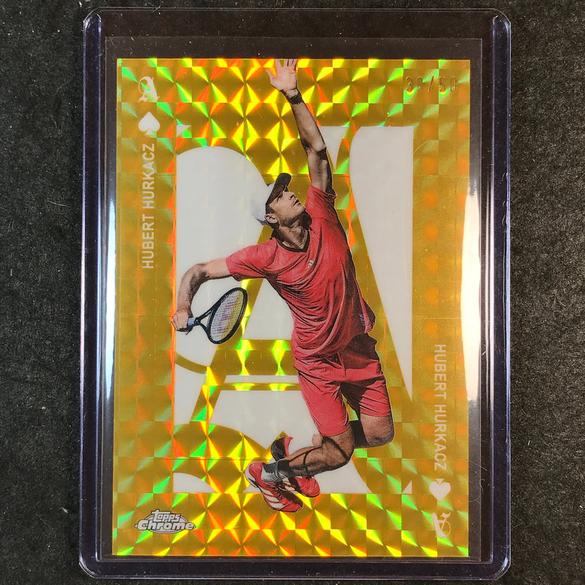 2025 Topps Chrome Tennis HUBERT HURKACZ Aces Gold Geometric 30/50