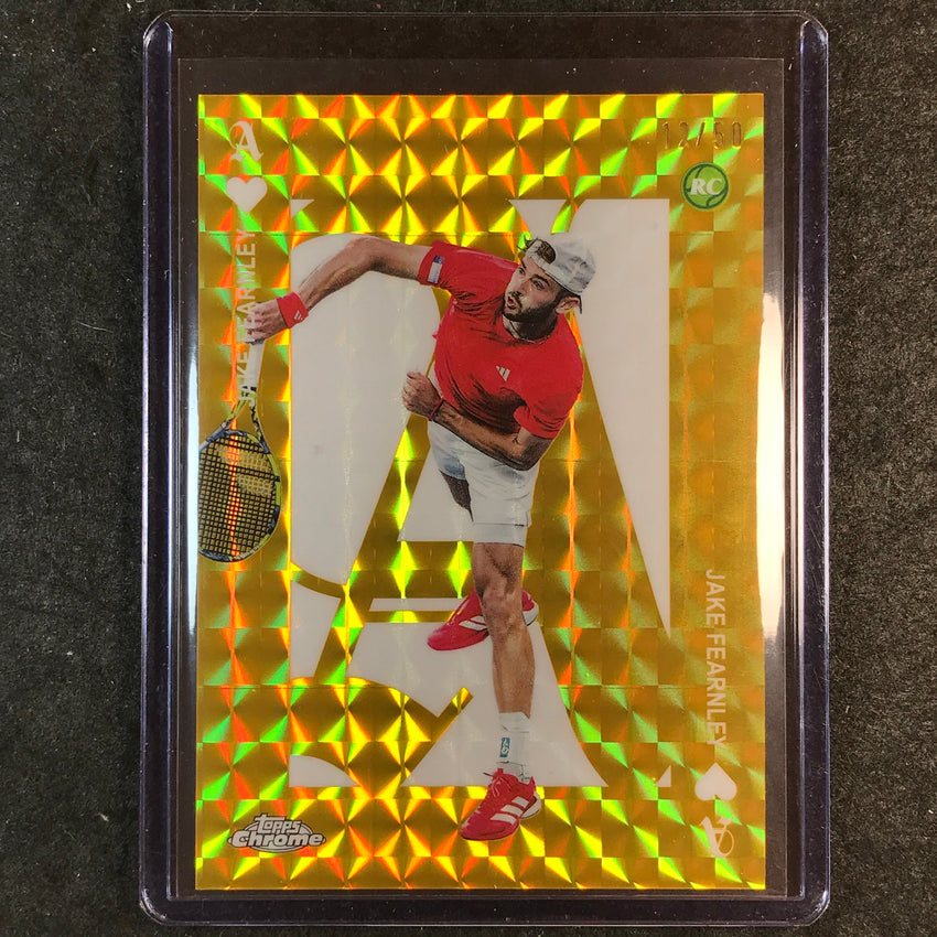 2025 Topps Chrome Tennis JAKE FEARNLEY Rookie Aces Gold Geometric 12/50