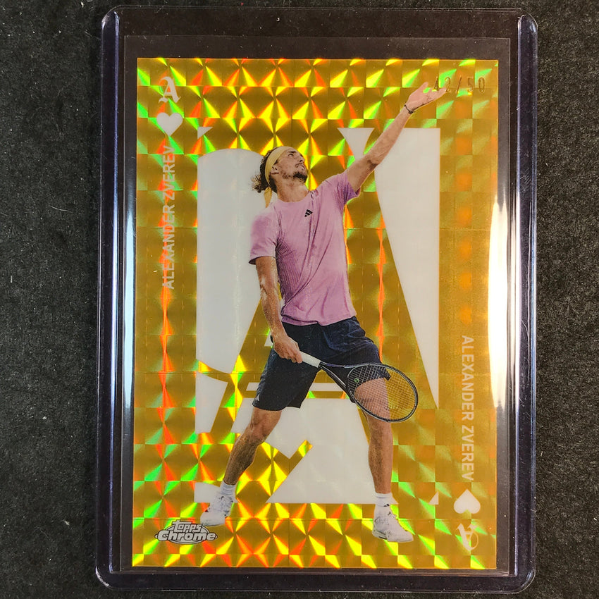 2025 Topps Chrome Tennis ALEXANDER ZVEREV Aces Gold Geometric 42/50