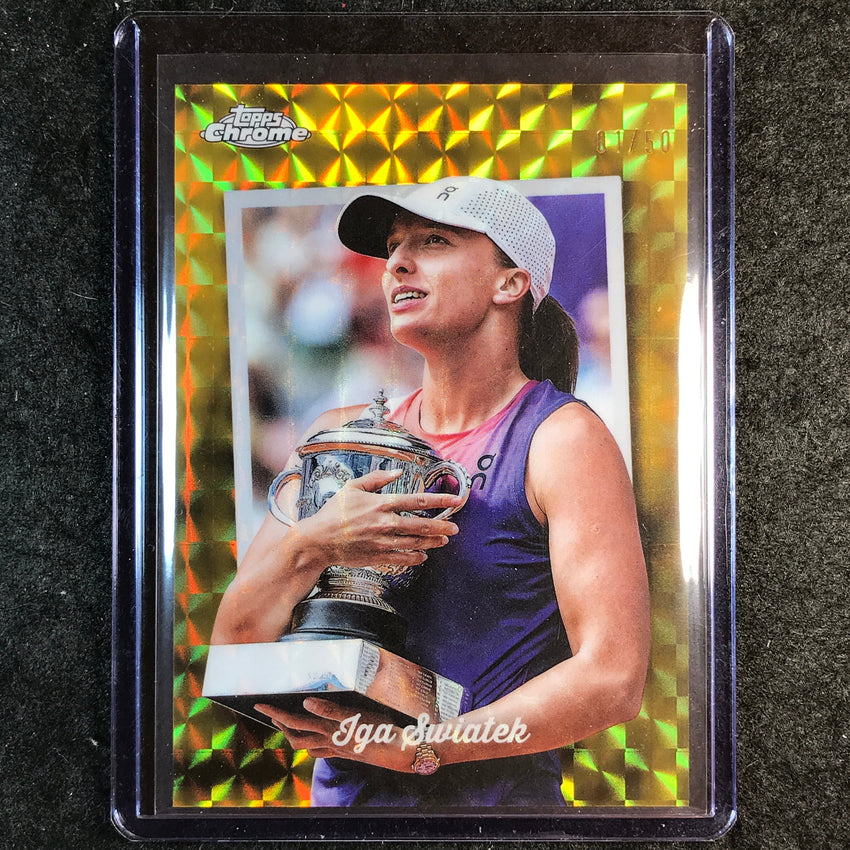 2025 Topps Chrome Tennis IGA SWIATEK Captured Gold Geometric 1/50