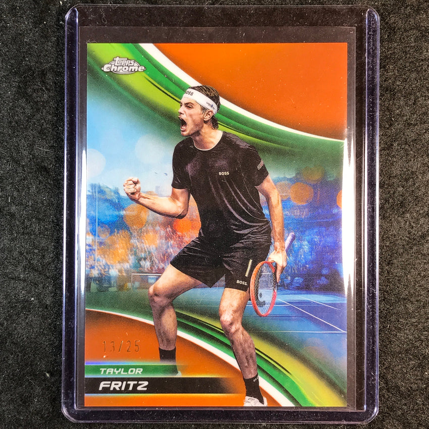 2025 Topps Chrome Tennis TAYLOR FRITZ Orange Refractor 13/25