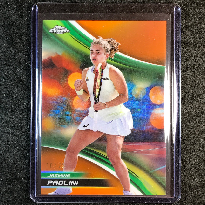2025 Topps Chrome Tennis JASMINE PAOLINI Orange Refractor 10/25